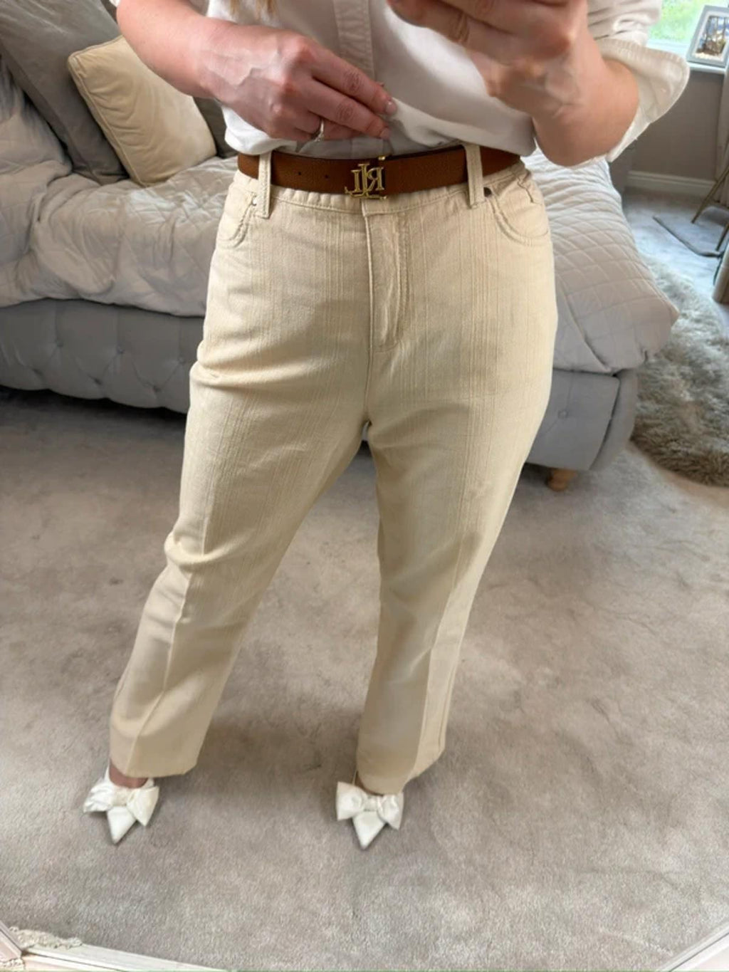 Per Una Cream Trouser 14