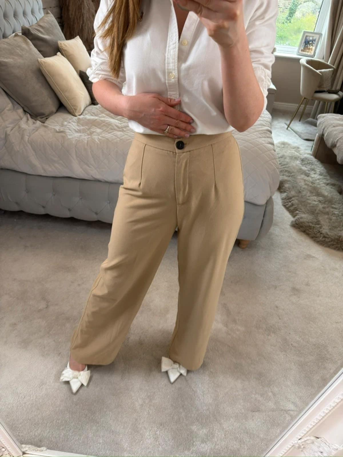 Bershka Camel Wide Leg Trouser 10