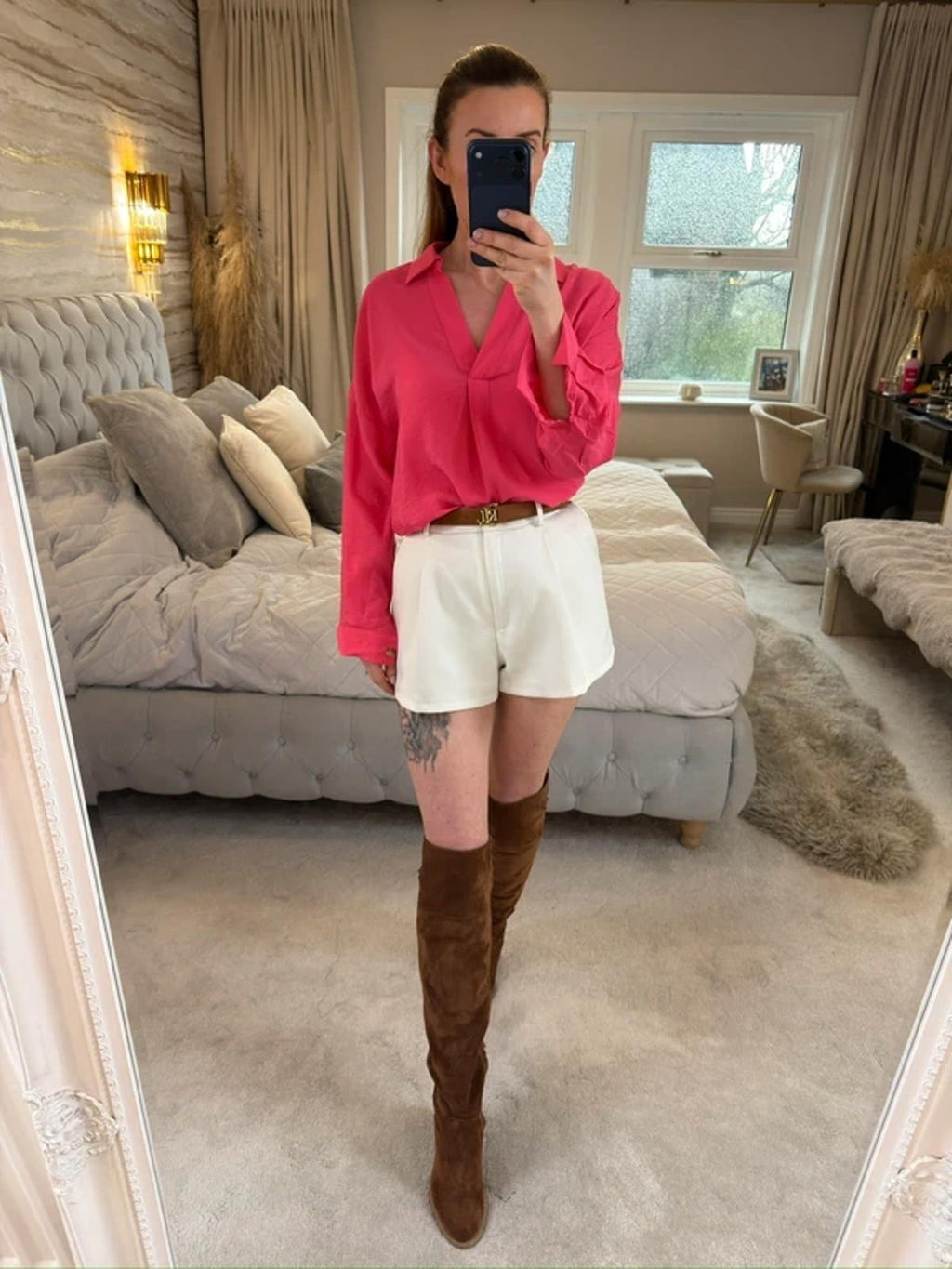 Mint Velvet Pink Collared Blouse XS