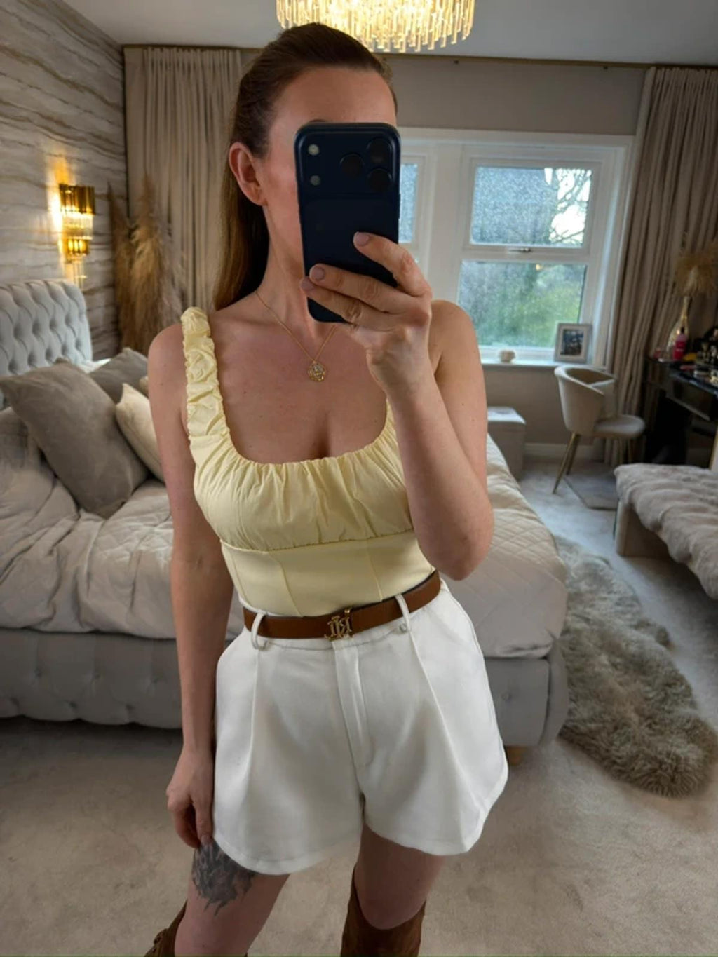 BNWT Zara Lemon Yellow Top Large
