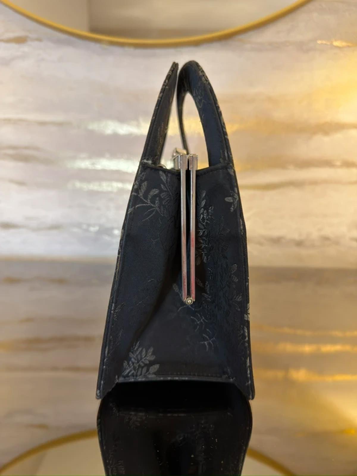 Charles Jourdan Black Floral Mini Bag