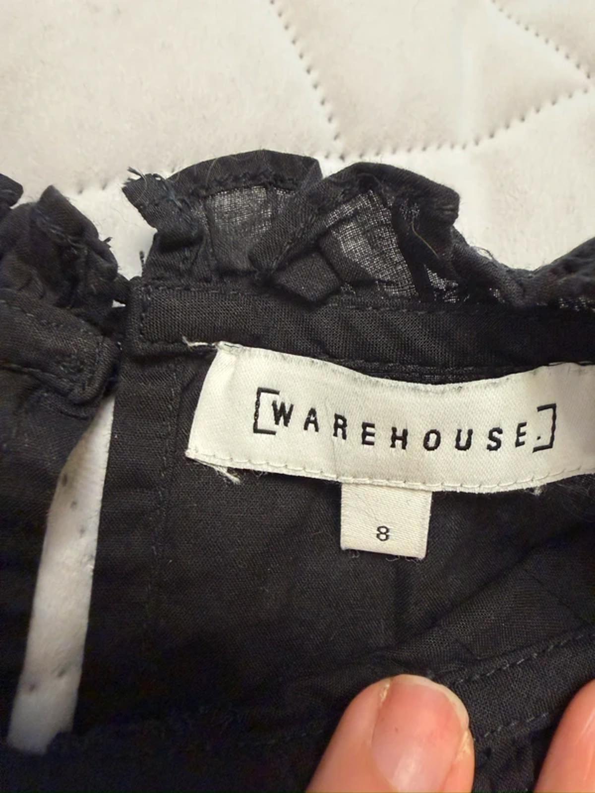 Warehouse Black Broderie Anglaise Blouse 8