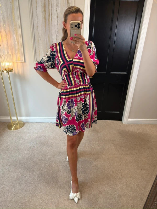 Next Multicoloured Floral Mini Dress 8
