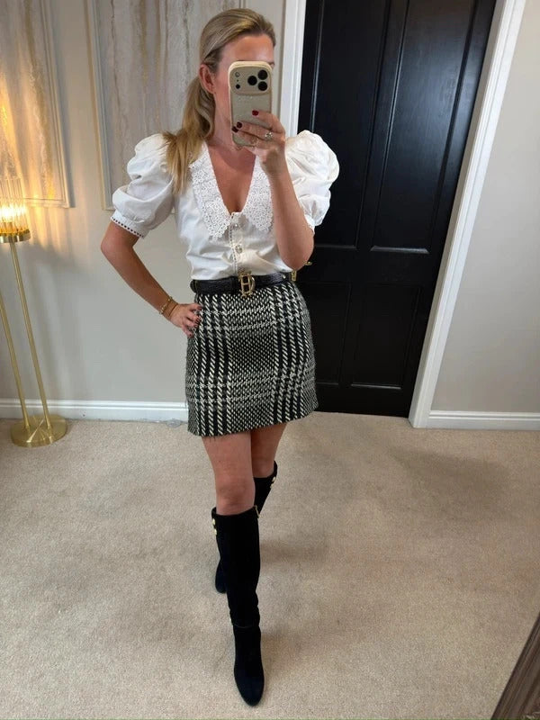 Karen Millen Wool Mini Skirt 6/8