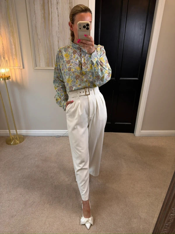 La Redoute Oversized Floral Tie Front Blouse 6