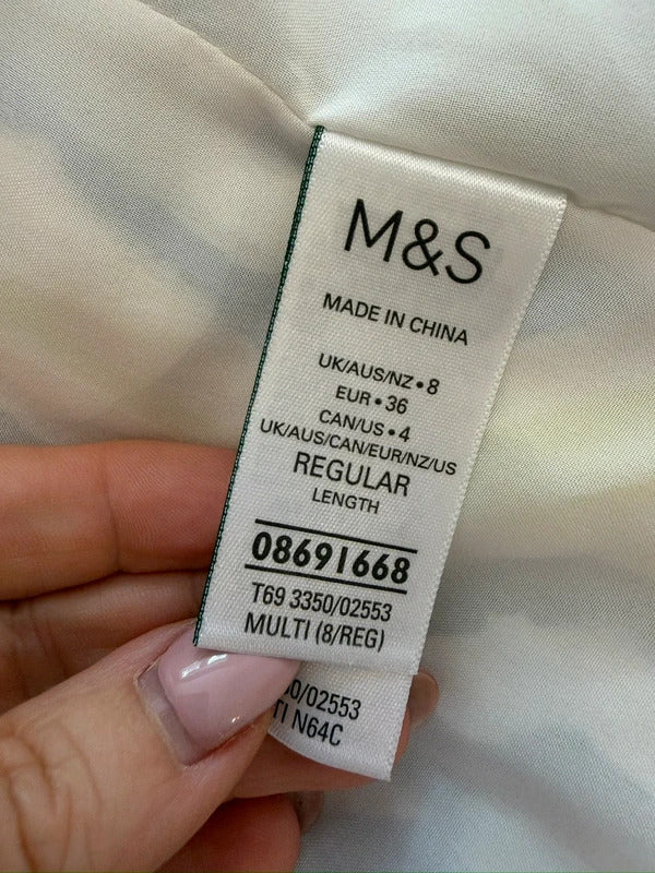 M&S Multicoloured Pleated Midi Skirt 8