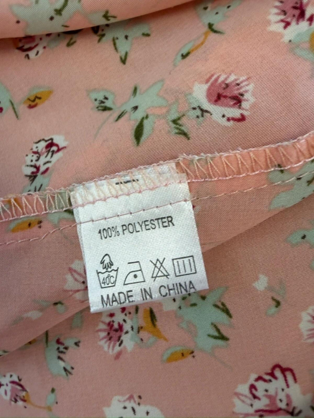H&D Pink Floral Oriental Dress Large