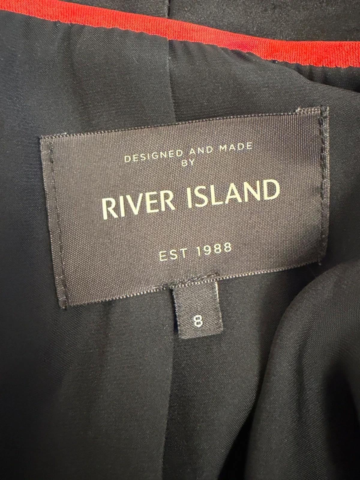 River Island Black Tuxedo Blazer Mini Dress 8