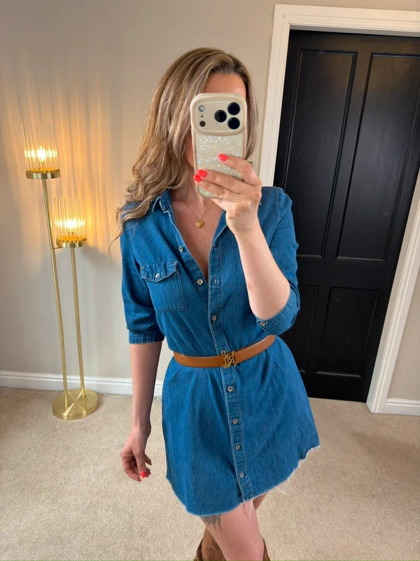 Zara Denim Shirt Dress Size Small