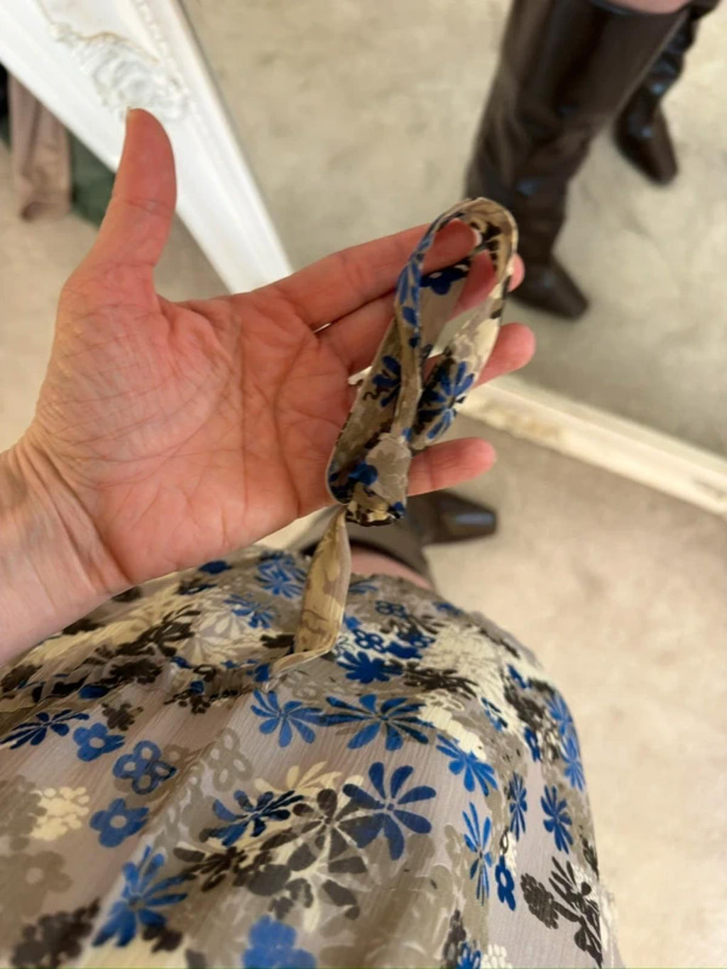 Mexx Beige & Blue Floral Blouse 14
