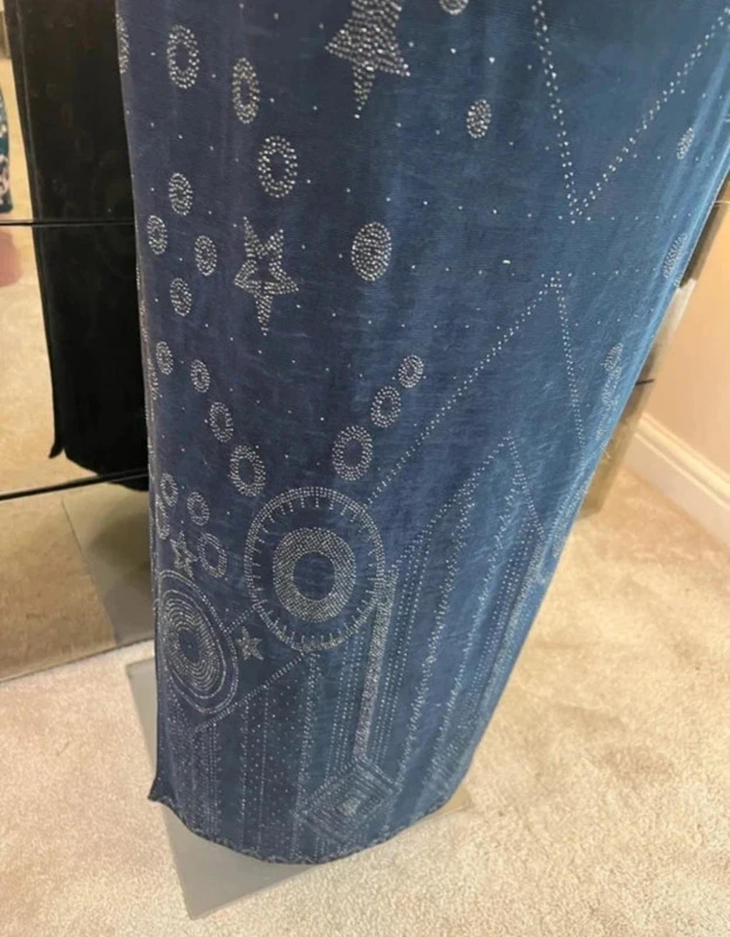 Algo Navy Glitter Maxi Dress 10