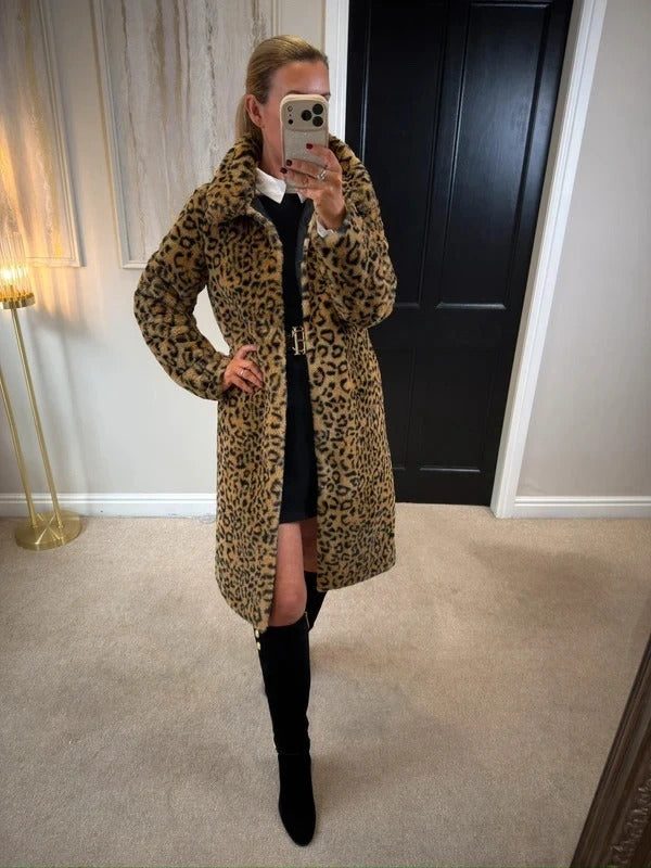 Jacqueline de Yong Animal Print Faux Fur Small