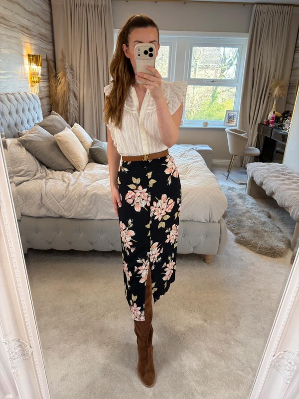 Warehouse Floral Midi Skirt 6