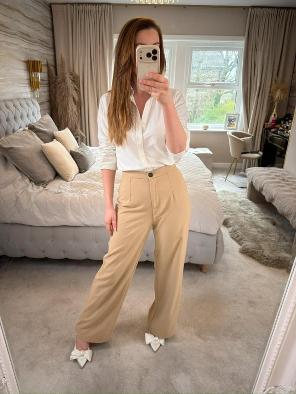 Bershka Camel Wide Leg Trouser 10