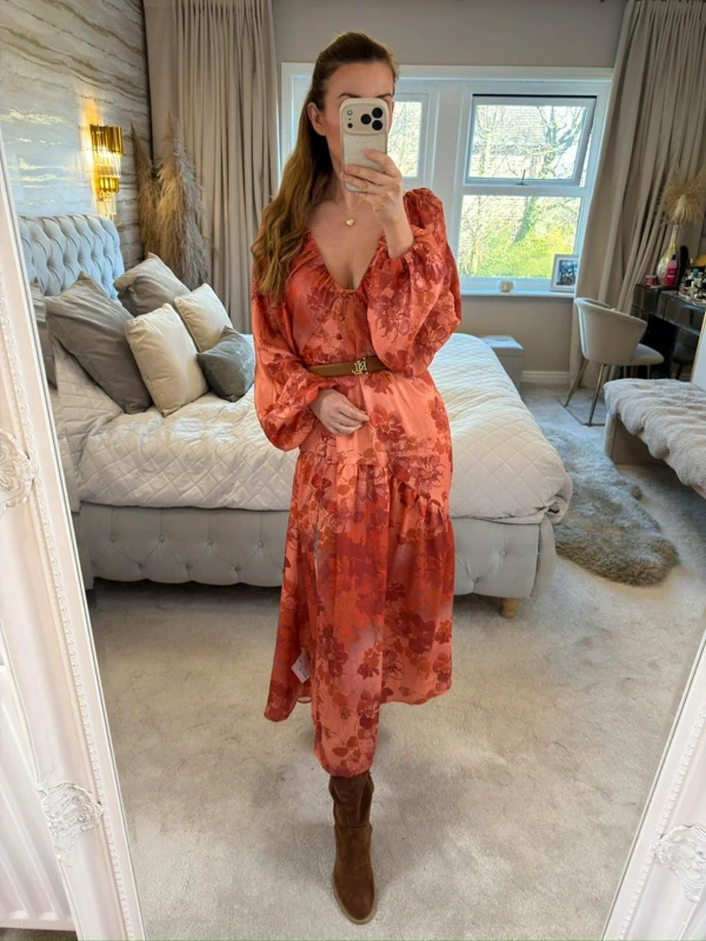 BNWT Asos Boho Satin Open Back Midi 10