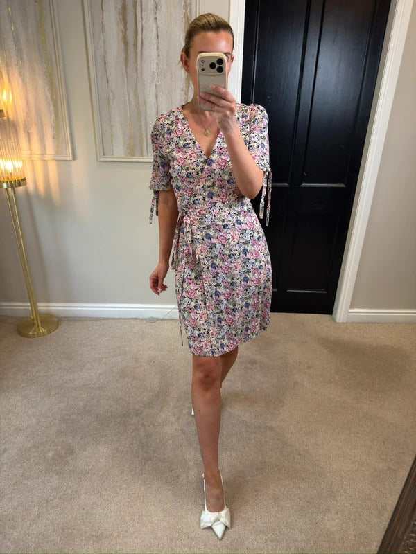 Paris Atelier & Other Stories Pink Floral Wrap Dress 10