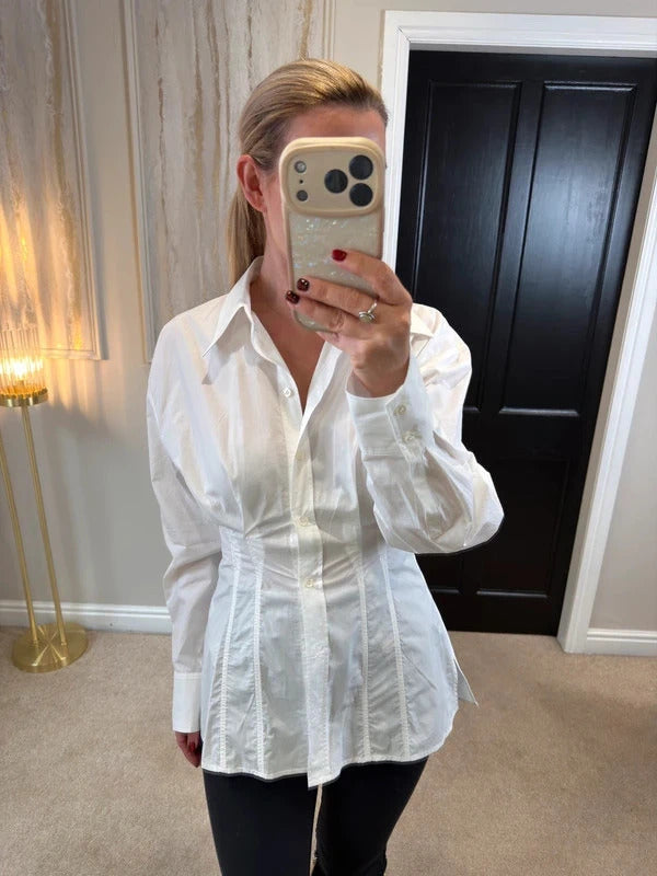 BNWT & Other Stories White Cinched Shirt 10