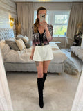 Karen Millen Pink & Black Knitted Top Small