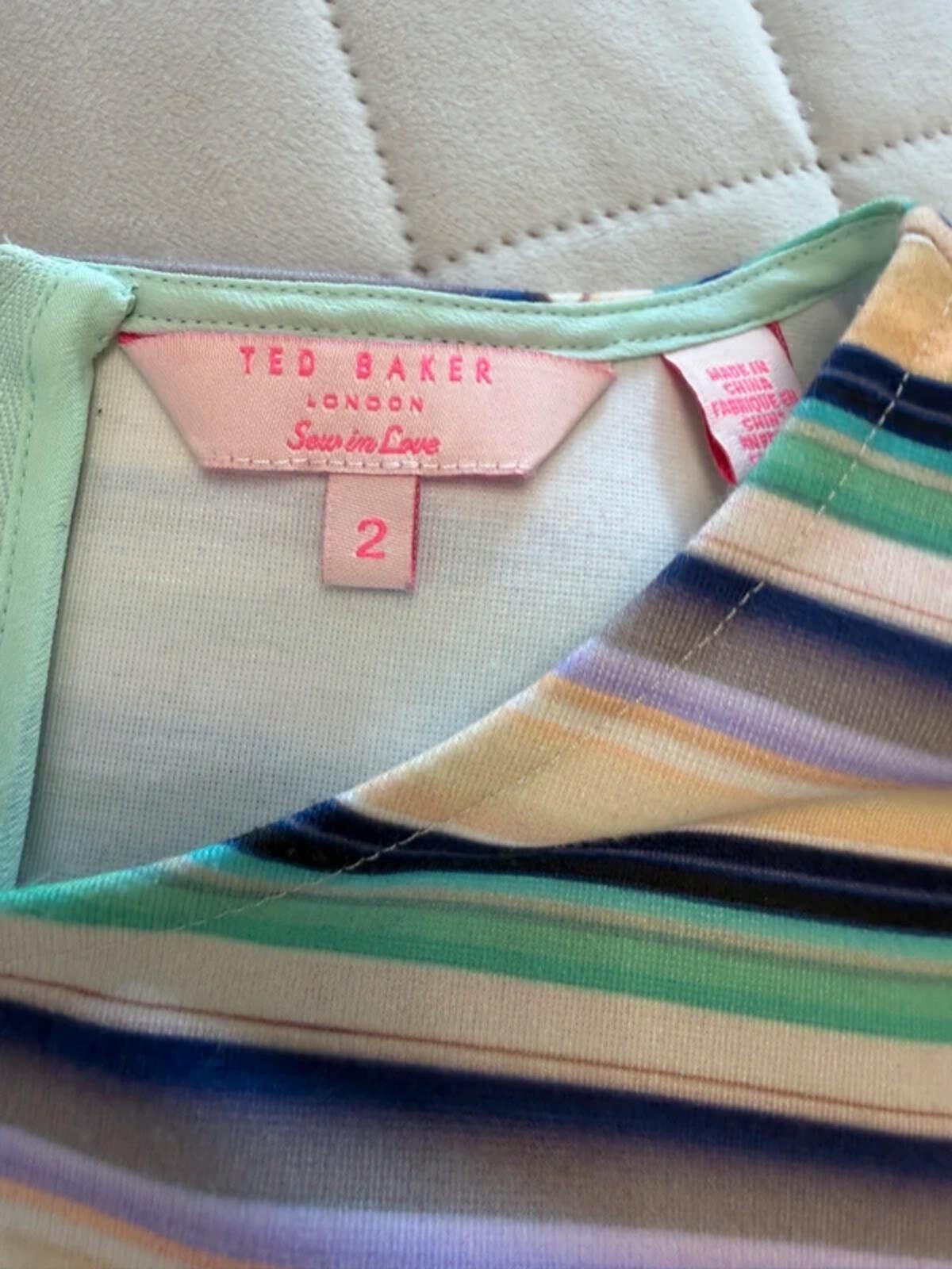 Ted Baker Vintage Charae Car Print Shift Dress 10