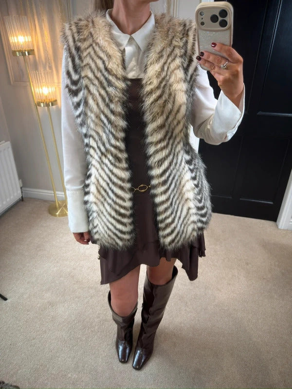 Armani Exchange Faux Fur Gilet Small