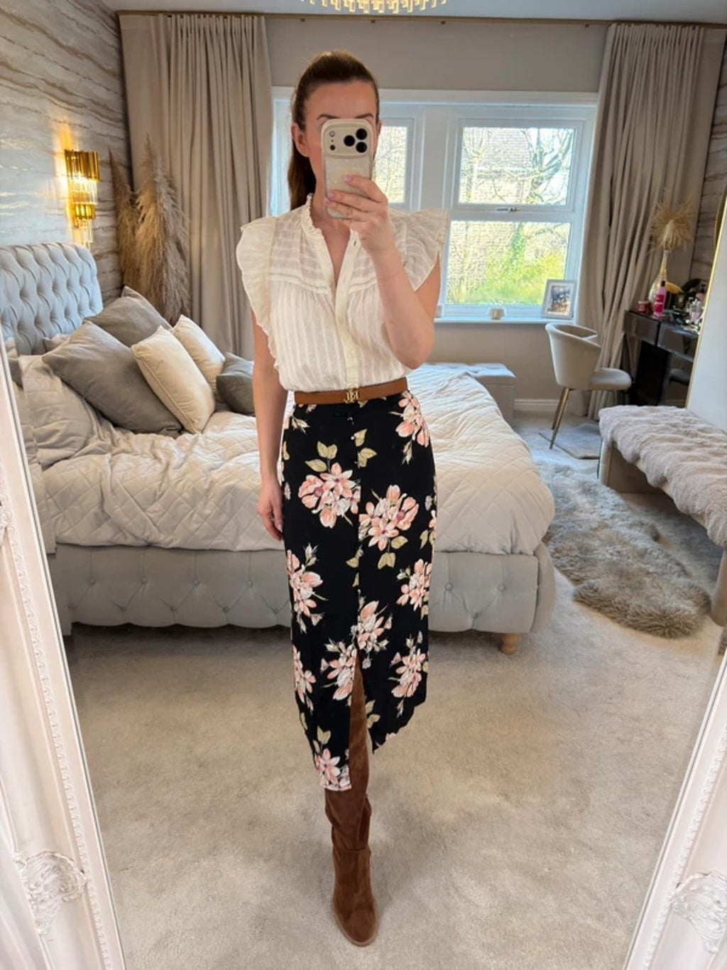 Warehouse Floral Midi Skirt 6