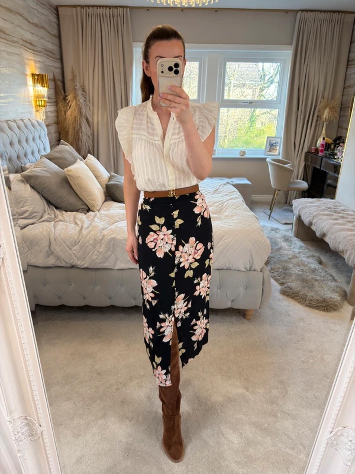 Warehouse Floral Midi Skirt 6