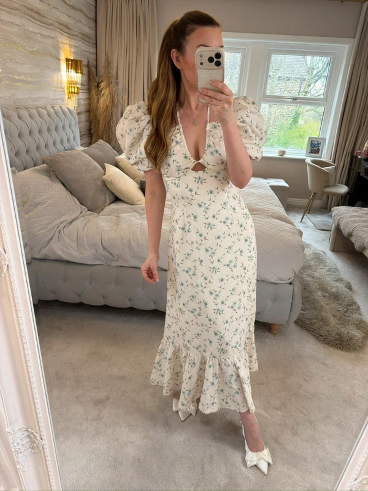 Anne Louise Boutique Cream Meadow Dress 8