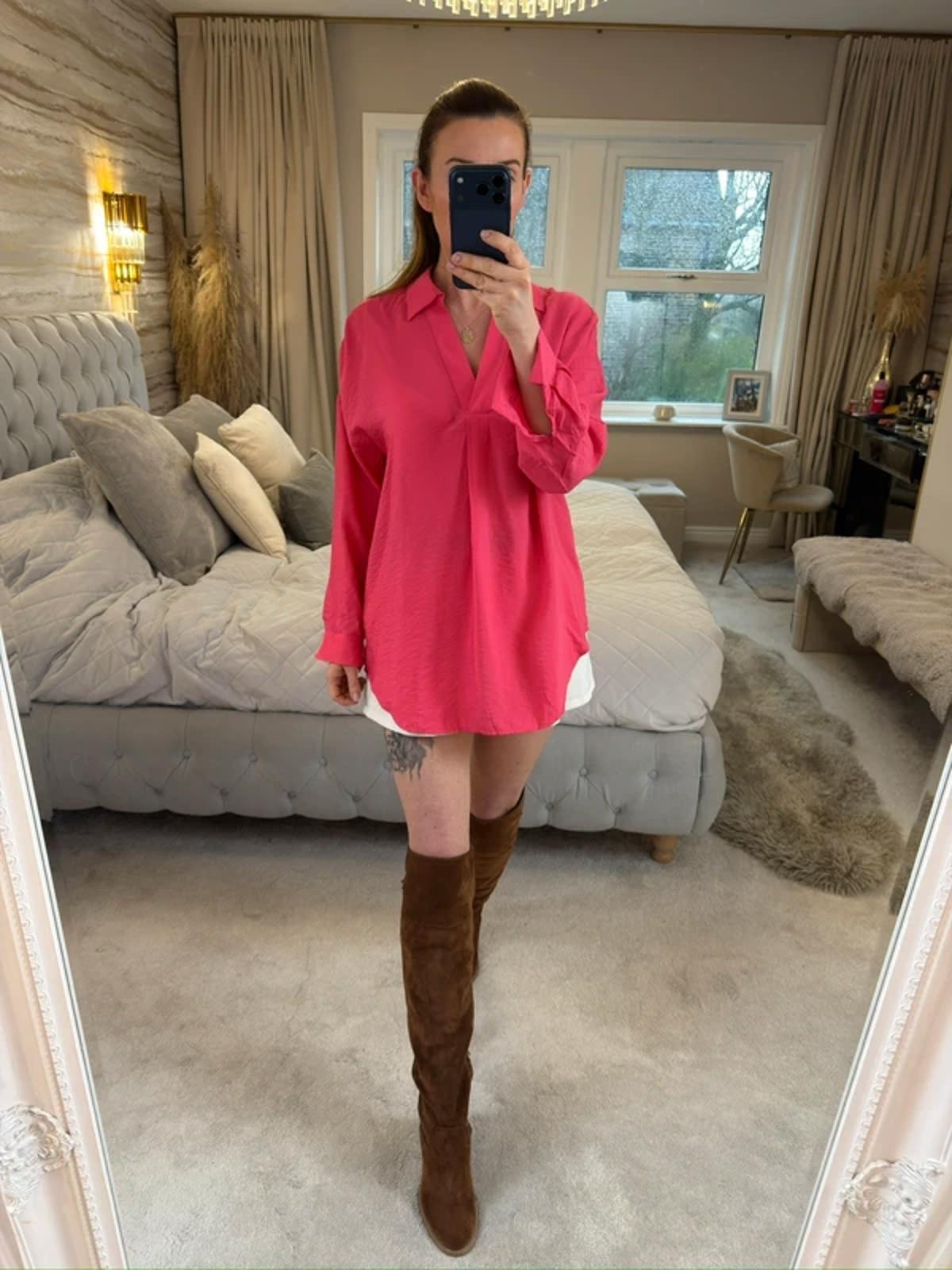 Mint Velvet Pink Collared Blouse XS
