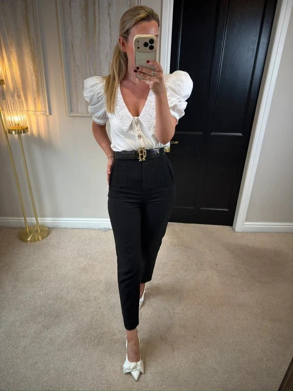 Zara Black Tailored High Waisted XS