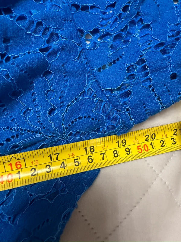 Boutique Cobalt Blue Lace Frill Dress One Size
