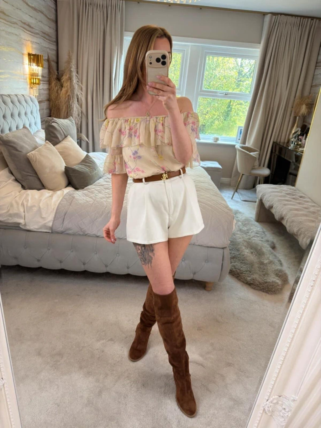 River Island Cream Frill Boho Blouse 8