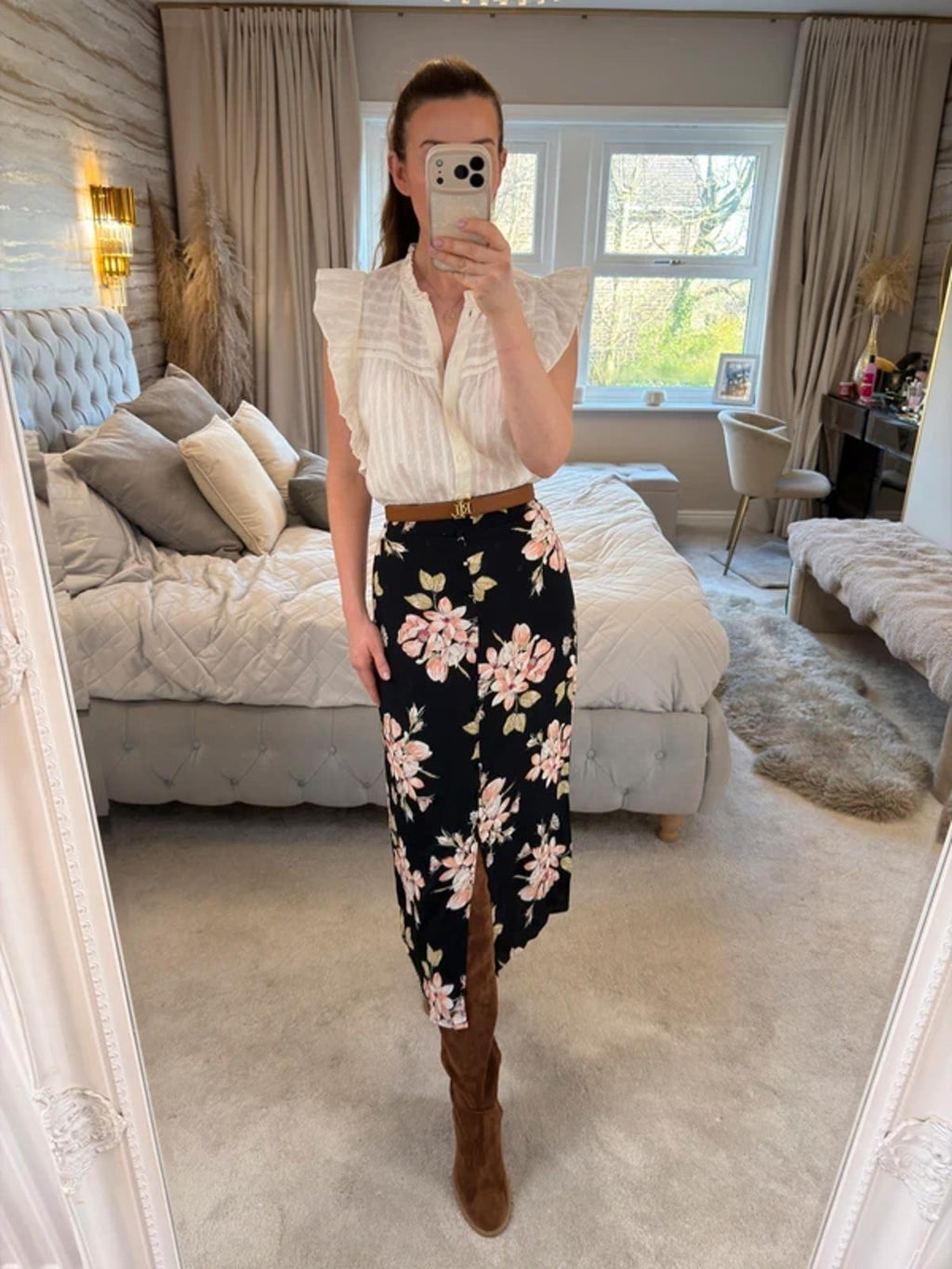 Warehouse Floral Midi Skirt 6