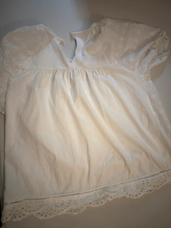 Next White Broderie Anglaise Puff Sleeve Top 12