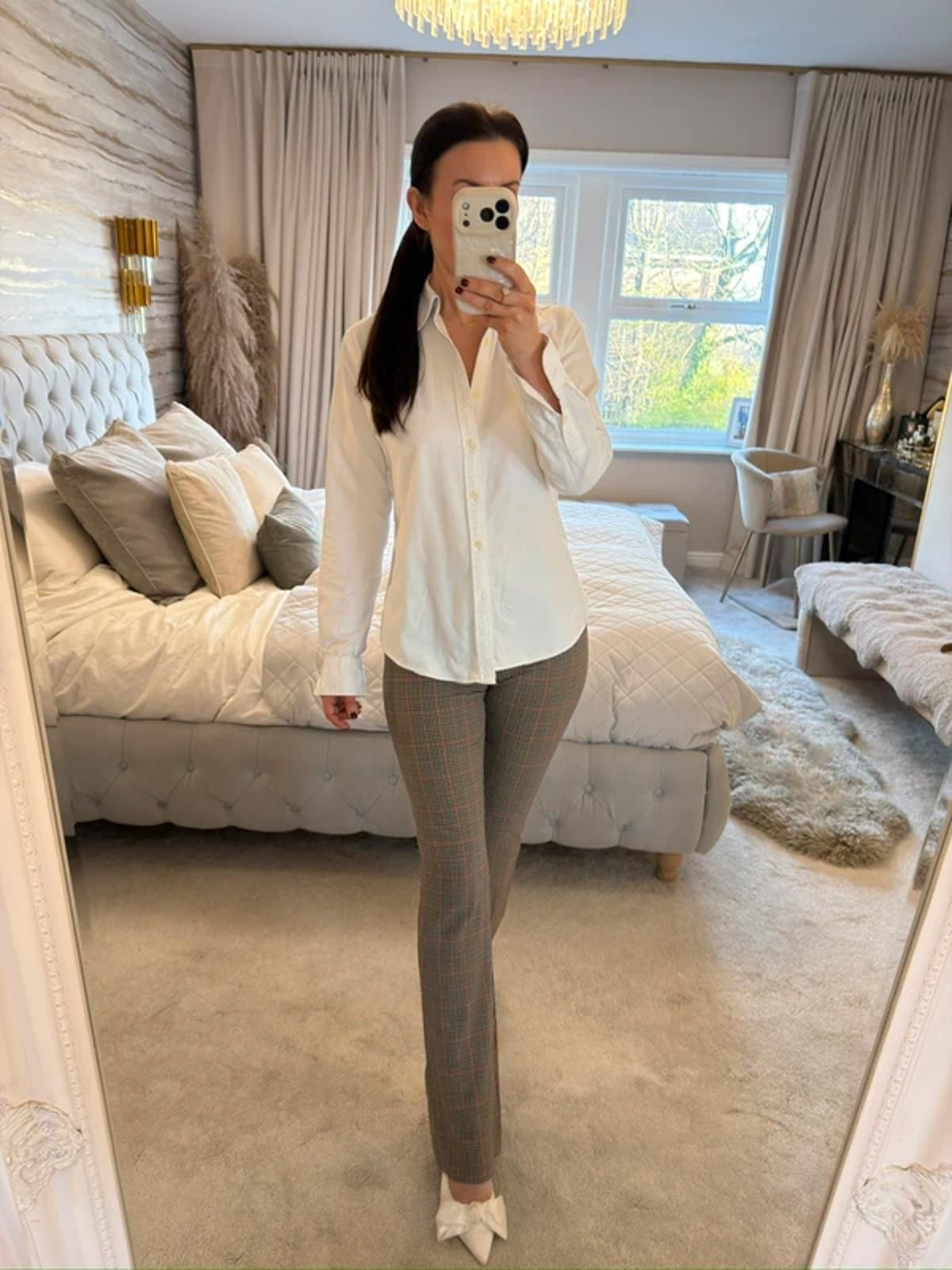 Karen Millen Check Flared Trousers