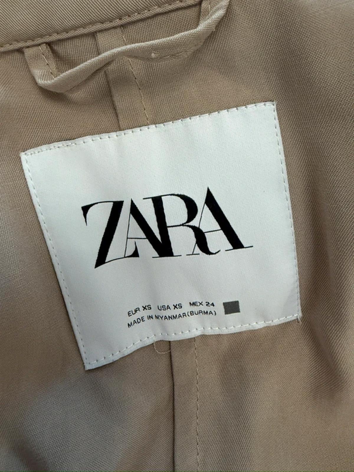Zara Beige Belted Trench Coat XS
