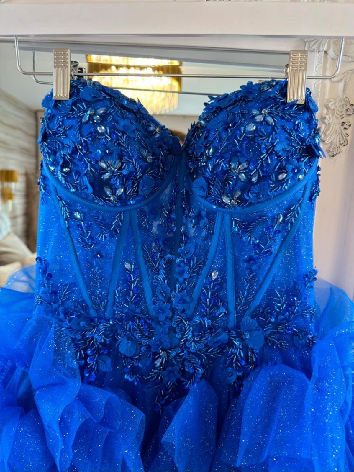 Angel Forever Cobalt Blue Embellished Dress 6-8