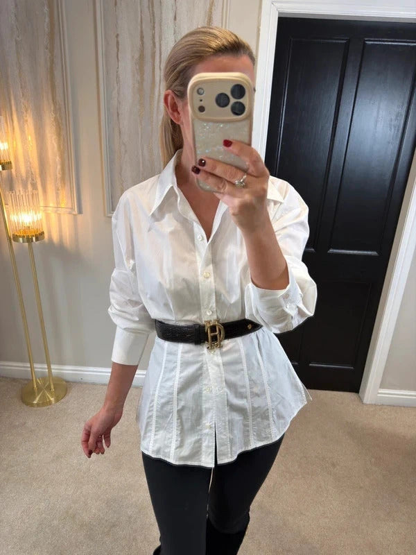 BNWT & Other Stories White Cinched Shirt 10
