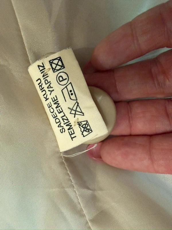 Vintage Mesut Cream Jacquard Blazer 12
