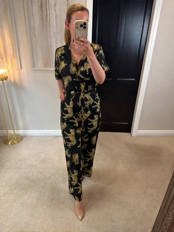 BNWT Dancing Leopard Black Leopard Jumpsuit 6