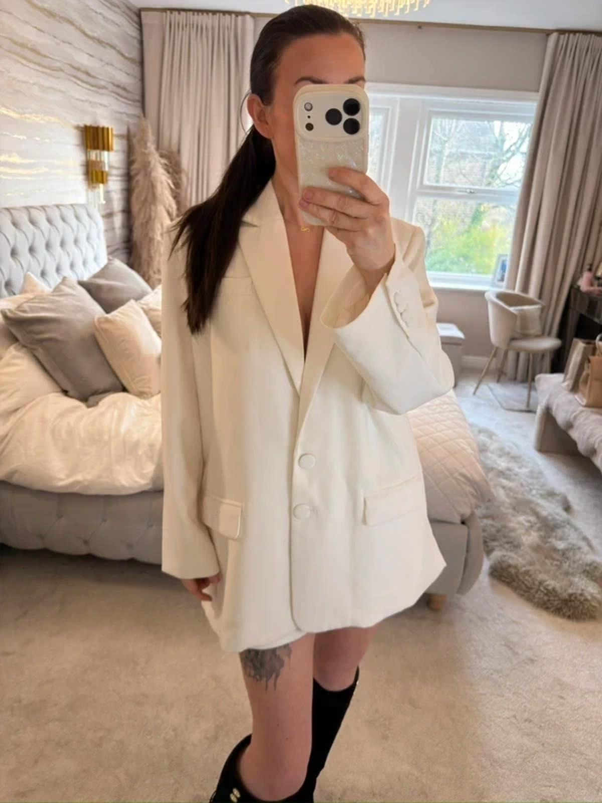 Forever Unique White Blazer 18