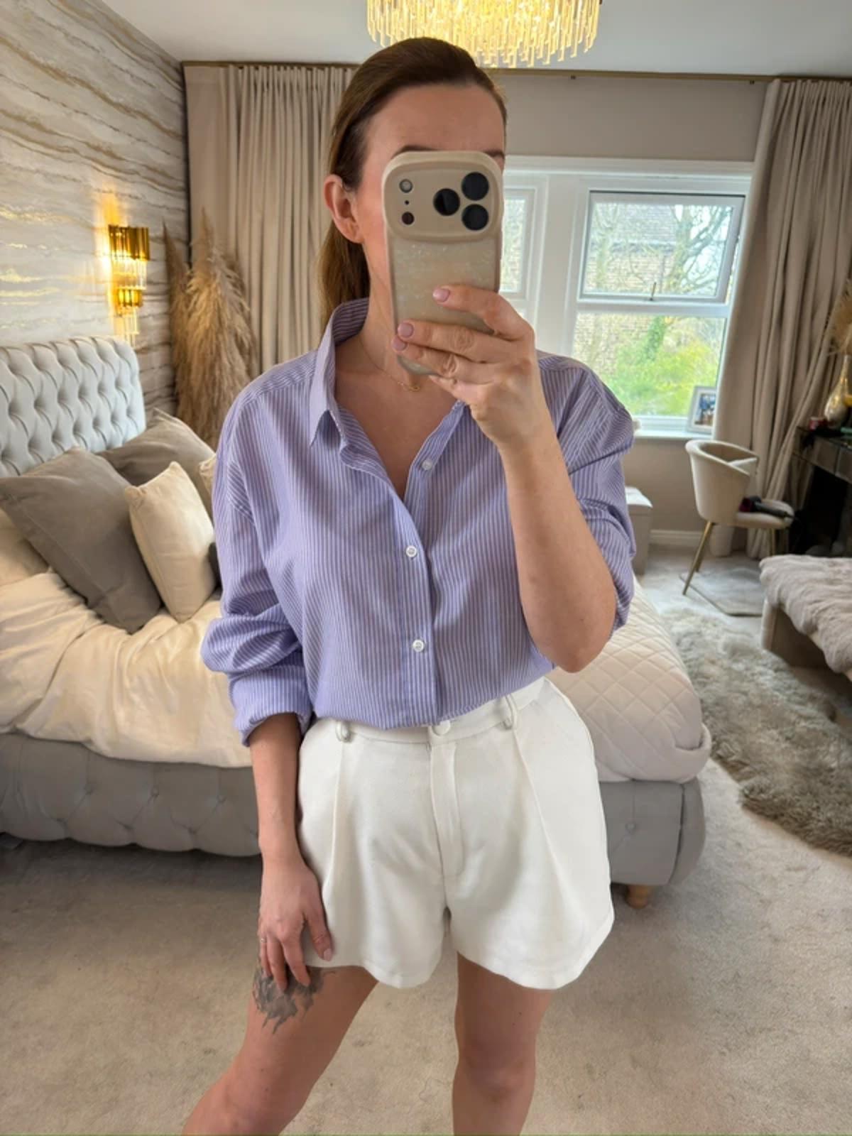 F&F Purple & White Stripe Shirt 18