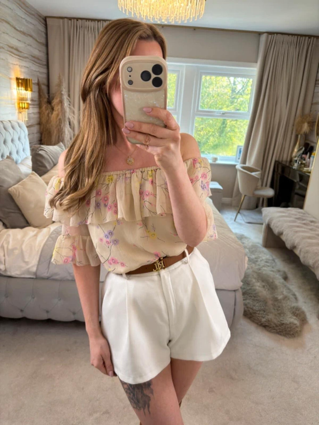 River Island Cream Frill Boho Blouse 8