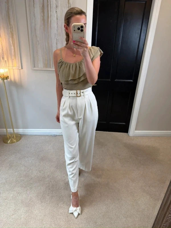 BNWT Zara Oatmeal Asymmetrical Knit Top Small