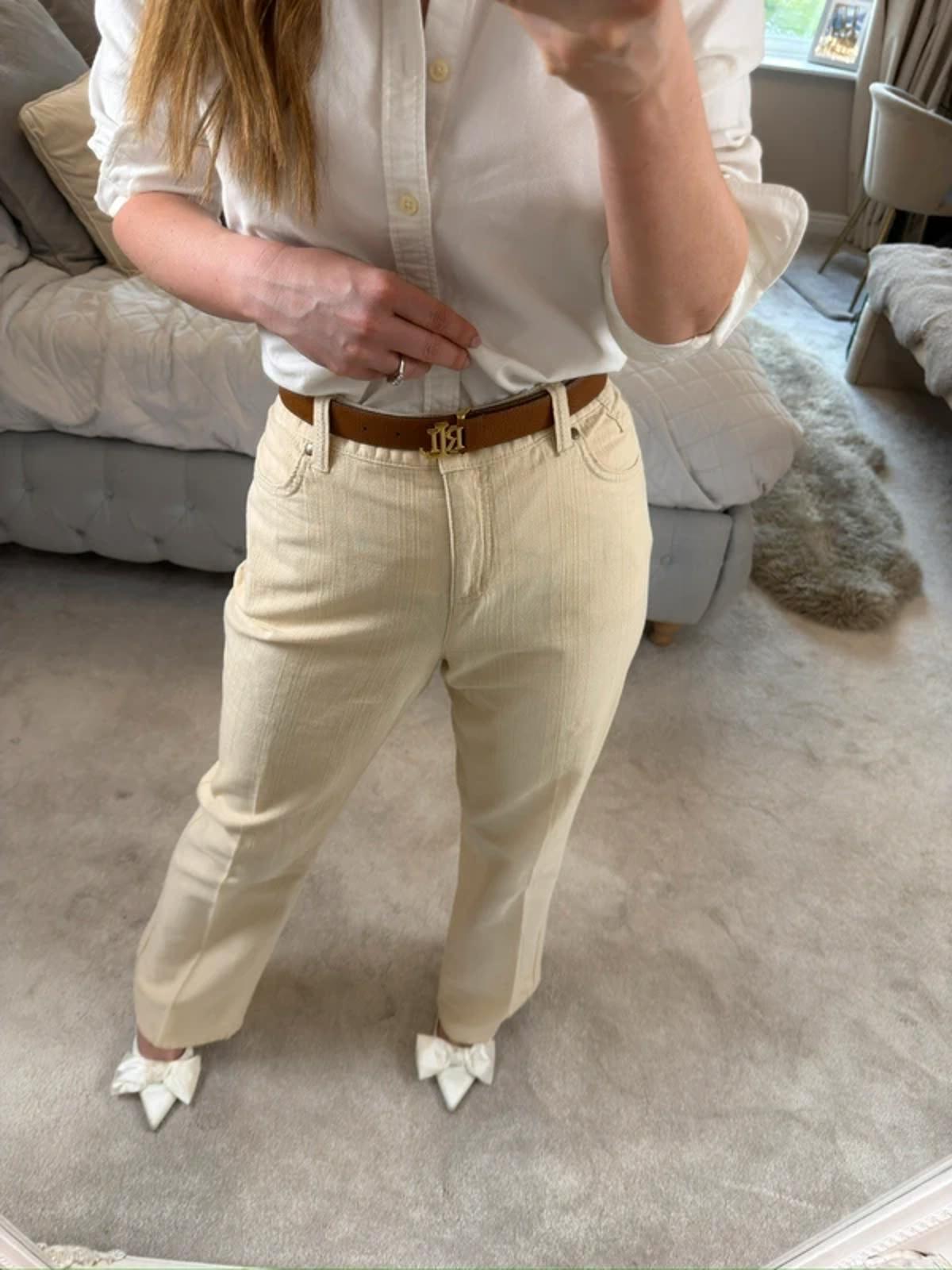 Per Una Cream Trouser 14