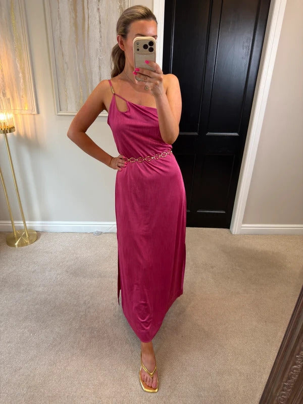 BNWT Next Pink Asymmetrical Maxi Dress 12