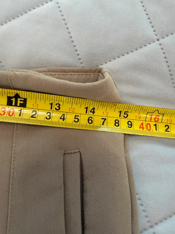 Zara Camel Brown High Waisted Trouser Large
