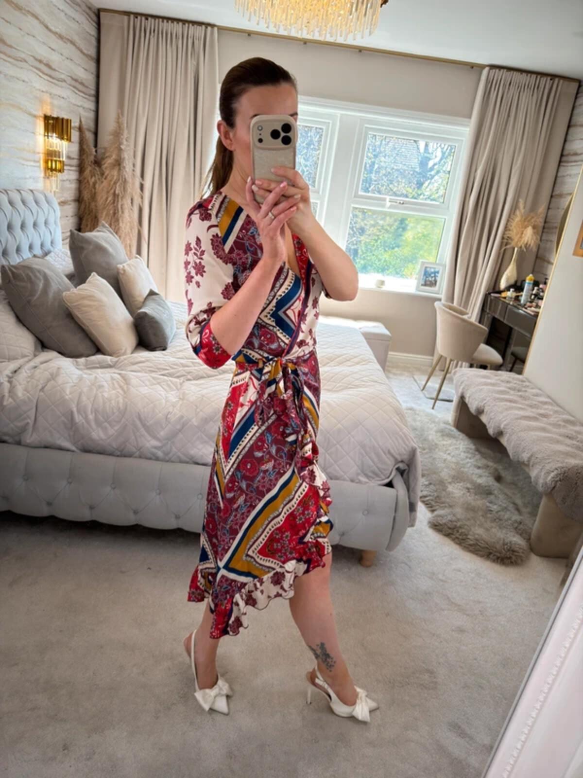 Girls On Film Multicoloured Wrap Dress 8