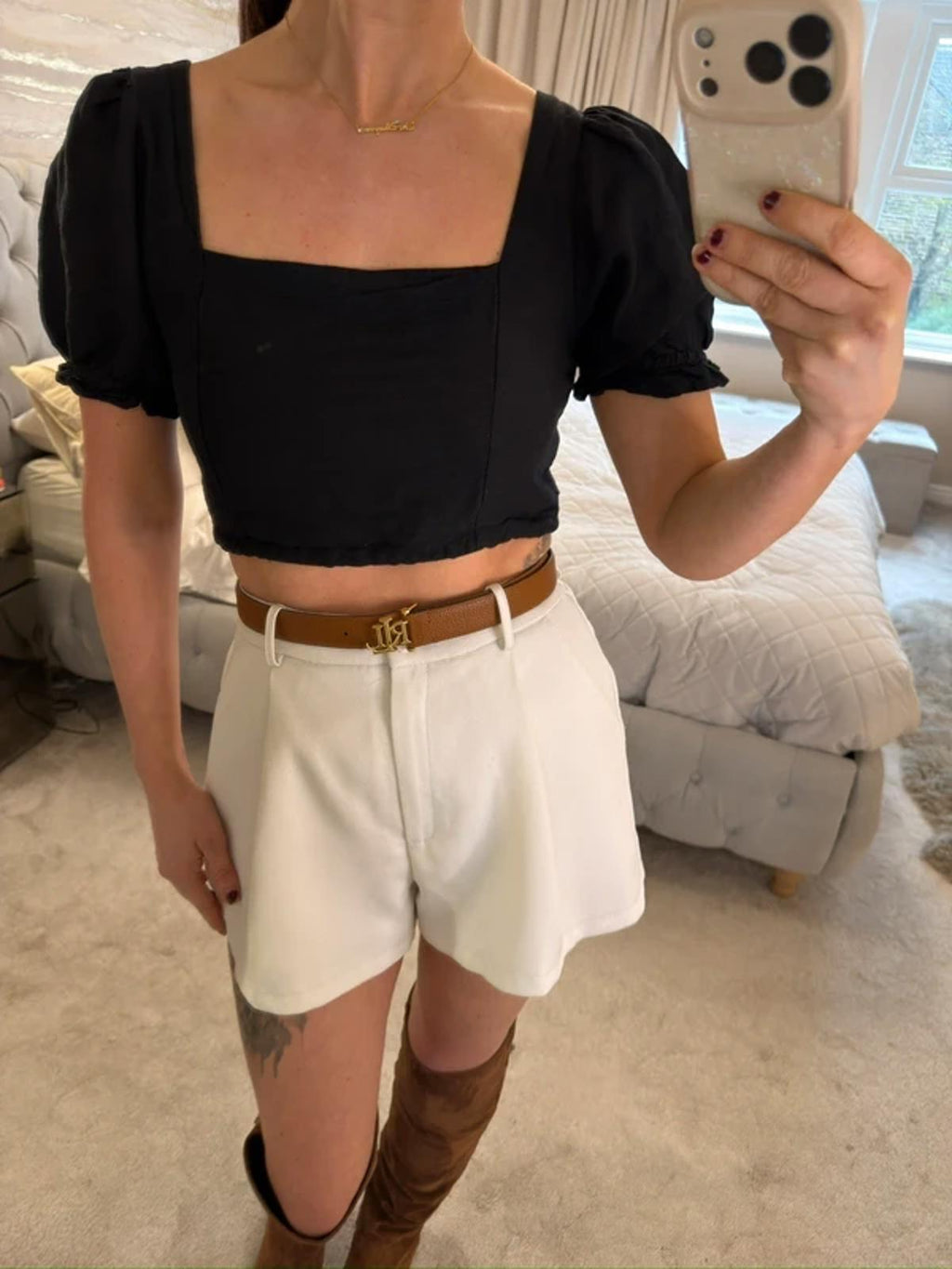 Jack Wills Black Linen Mix Blouse 12
