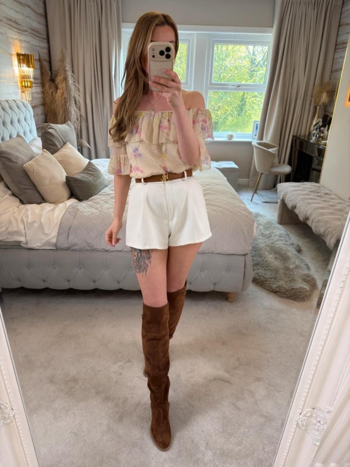 River Island Cream Frill Boho Blouse 8