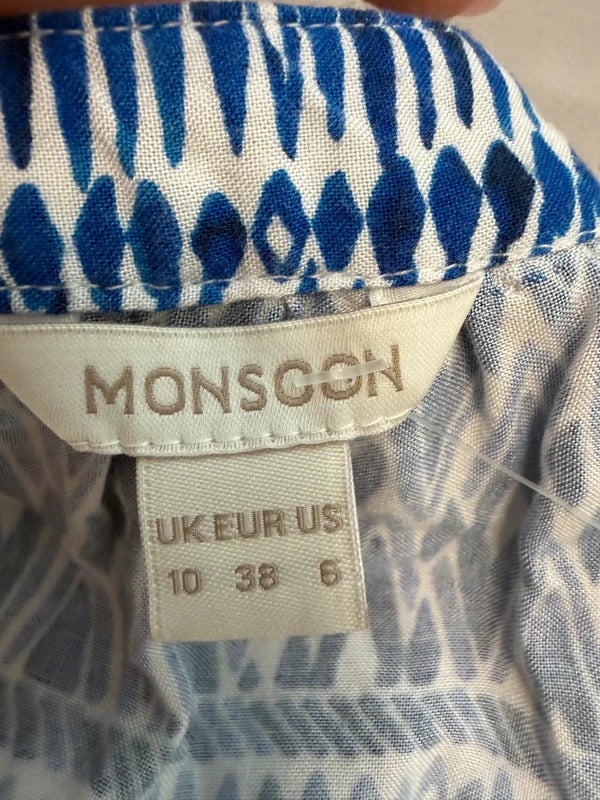Monsoon Blue & White Embellished Jumpsuit 10